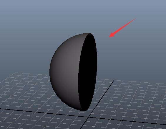 maya怎么将球体改成半球模型