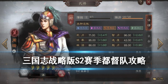 三国志战略版S2赛季都督队阵容怎么搭