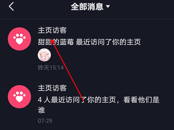 抖音短视频访客记录怎么打开