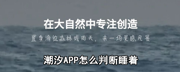 潮汐APP怎么判断睡着_潮汐APP怎么判断有没有睡着