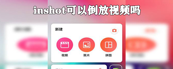 inshot可以倒放视频吗_inshot倒放视频图文解析