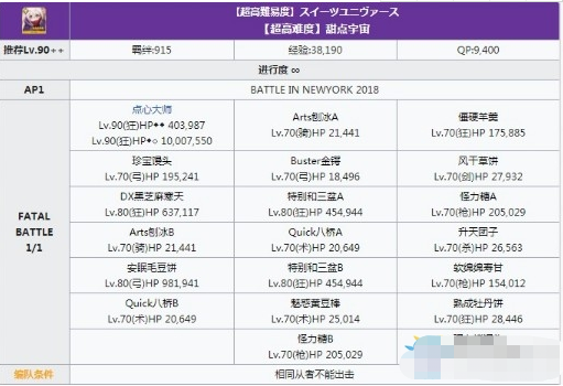 fgo闪闪祭高难甜点宇宙怎么玩