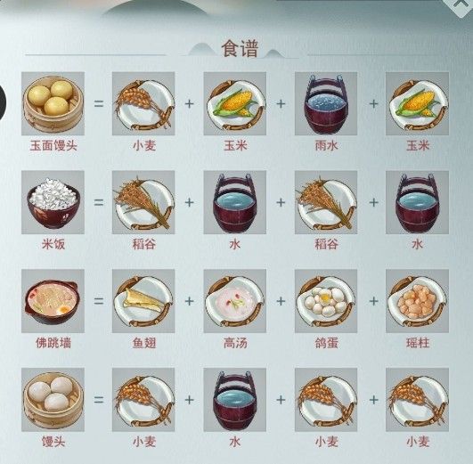 江湖悠悠手游玉面馒头制作配方是什么